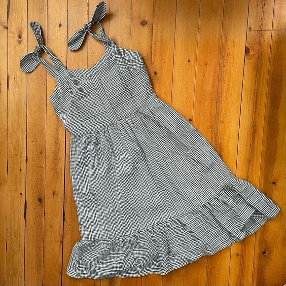 NWT Gal Meet Glam Collection Nancy Tie Strap Gingham Dress - Picture 3 of 10